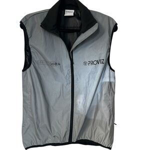 PROVIZ Women’s Reflect360 Gilet Silver ZipUp Runners Reflective Vest Sz US6 NWOT